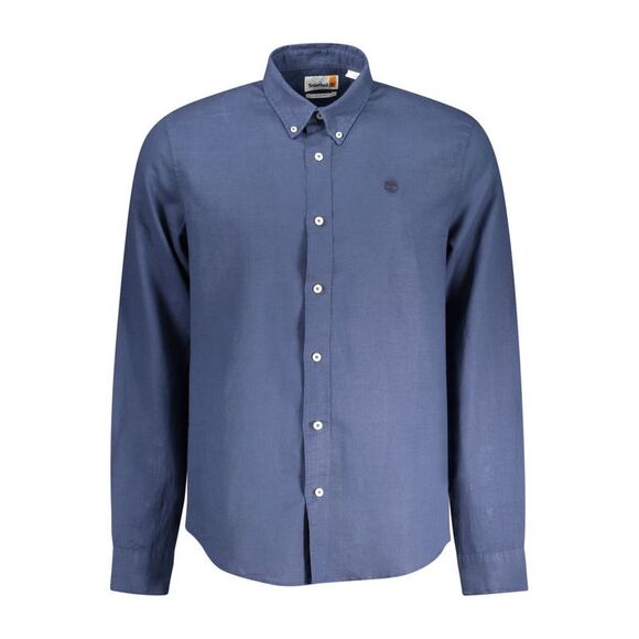 Timberland Blu Linen Men Men's Shirt
